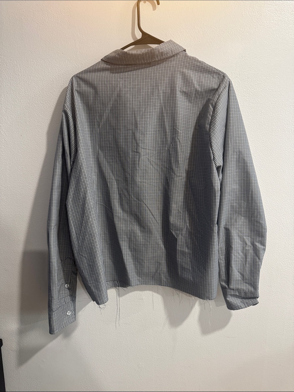 MNML Long Sleeve Plaid Poplin Shirt size Medium - Picture 4 of 5